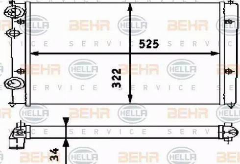 BEHR HELLA Service 8MK 376 713-751 - Radiators, Motora dzesēšanas sistēma autospares.lv