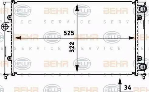 BEHR HELLA Service 8MK 376 713-761 - Radiators, Motora dzesēšanas sistēma autospares.lv