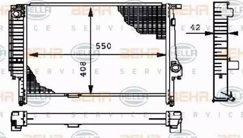 BEHR HELLA Service 8MK 376 712-194 - Radiators, Motora dzesēšanas sistēma www.autospares.lv