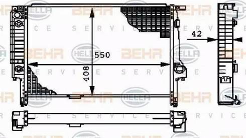 BEHR HELLA Service 8MK 376 712-181 - Radiators, Motora dzesēšanas sistēma www.autospares.lv