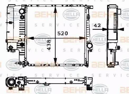 BEHR HELLA Service 8MK 376 712-221 - Radiators, Motora dzesēšanas sistēma www.autospares.lv