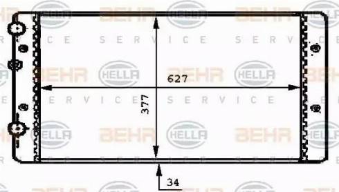 BEHR HELLA Service 8MK 376 717-721 - Radiators, Motora dzesēšanas sistēma autospares.lv