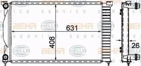 BEHR HELLA Service 8MK 376 781-001 - Радиатор, охлаждение двигателя www.autospares.lv