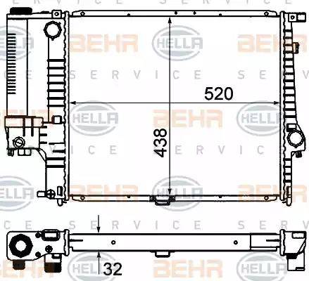 BEHR HELLA Service 8MK 376 735-351 - Radiators, Motora dzesēšanas sistēma www.autospares.lv