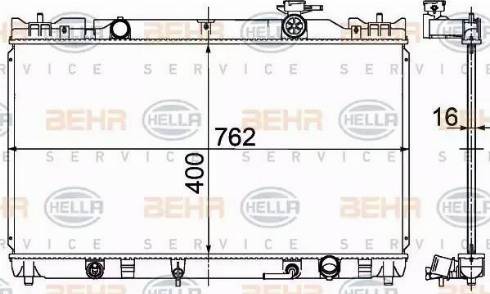 BEHR HELLA Service 8MK 376 724-571 - Radiators, Motora dzesēšanas sistēma autospares.lv