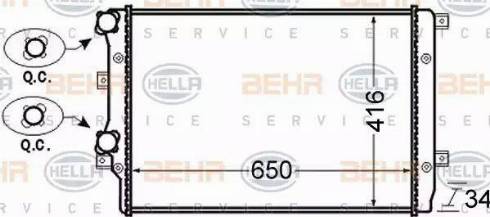 BEHR HELLA Service 8MK 376 726-704 - Radiators, Motora dzesēšanas sistēma www.autospares.lv