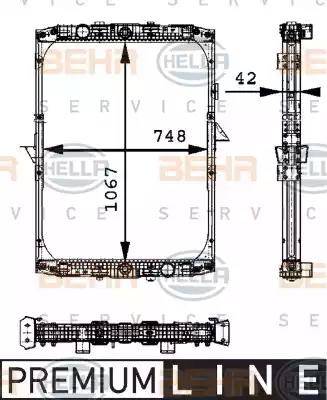 BEHR HELLA Service 8MK 376 721-541 - Radiators, Motora dzesēšanas sistēma www.autospares.lv