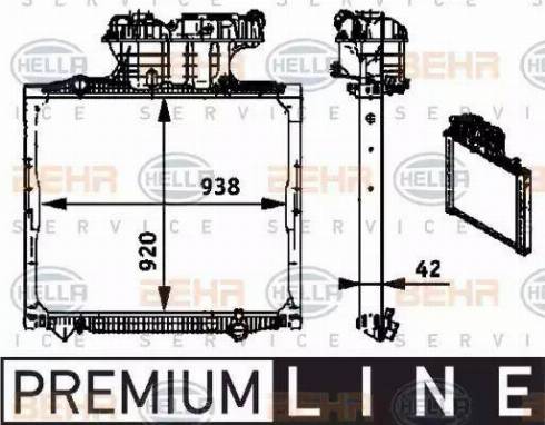 BEHR HELLA Service 8MK 376 721-681 - Radiators, Motora dzesēšanas sistēma www.autospares.lv