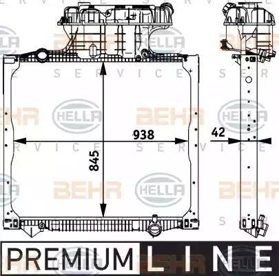 BEHR HELLA Service 8MK 376 728-661 - Radiators, Motora dzesēšanas sistēma www.autospares.lv