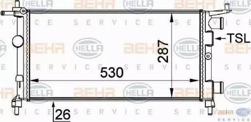 BEHR HELLA Service 8MK 376 722-441 - Radiators, Motora dzesēšanas sistēma www.autospares.lv