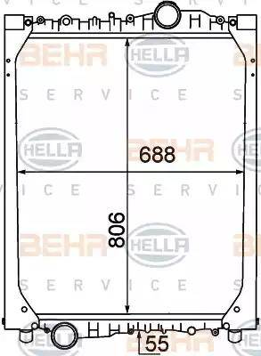 BEHR HELLA Service 8MK 376 774-521 - Radiators, Motora dzesēšanas sistēma www.autospares.lv