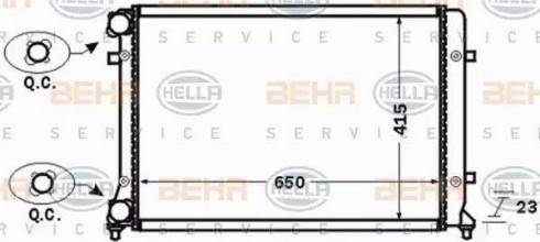 BEHR HELLA Service 8MK 376 774-011 - Radiators, Motora dzesēšanas sistēma www.autospares.lv