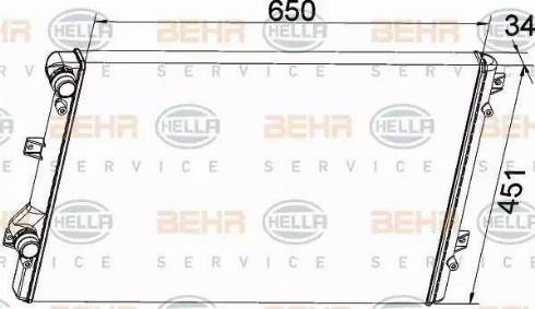 BEHR HELLA Service 8MK 376 774-034 - Radiators, Motora dzesēšanas sistēma www.autospares.lv