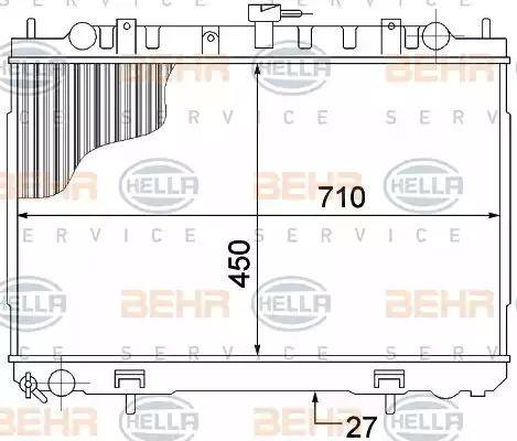 BEHR HELLA Service 8MK 376 770-781 - Radiators, Motora dzesēšanas sistēma autospares.lv