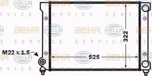 BEHR HELLA Service 8MK 376 773-721 - Radiators, Motora dzesēšanas sistēma autospares.lv