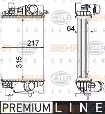 BEHR HELLA Service 8ML 376 756-421 - Intercooler, charger www.autospares.lv