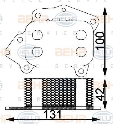 BEHR HELLA Service 8MO 376 797-101 - Eļļas radiators, Motoreļļa www.autospares.lv