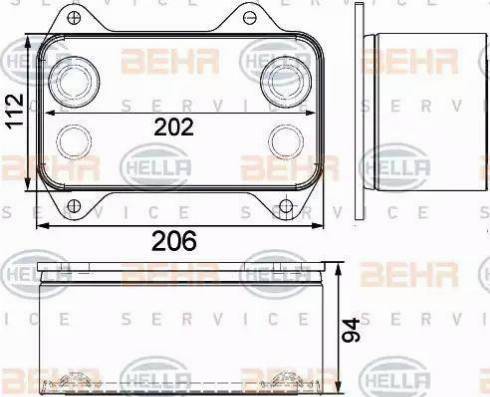 BEHR HELLA Service 8MO 376 733-424 - Eļļas radiators, Motoreļļa www.autospares.lv