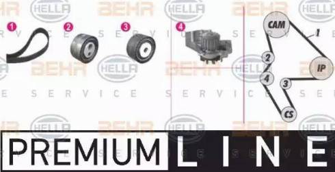 BEHR HELLA Service 8MP 376 809-891 - Water Pump & Timing Belt Set www.autospares.lv