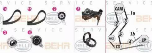 BEHR HELLA Service 8MP 376 806-861 - Ūdenssūknis + Zobsiksnas komplekts autospares.lv