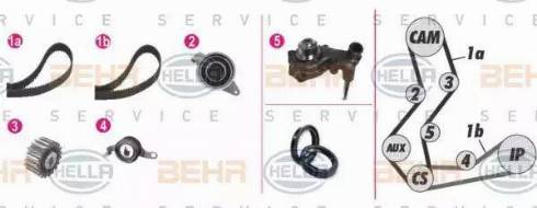 BEHR HELLA Service 8MP 376 806-821 - Water Pump & Timing Belt Set www.autospares.lv