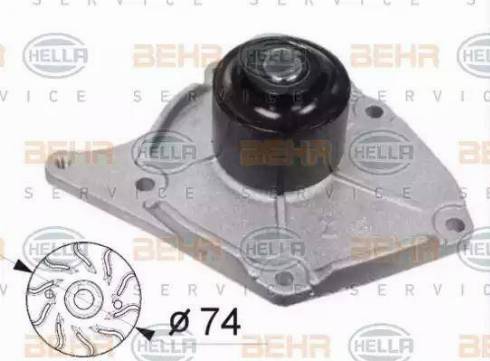 BEHR HELLA Service 8MP 376 800-514 - Ūdenssūknis autospares.lv