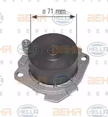 BEHR HELLA Service 8MP 376 800-584 - Water Pump www.autospares.lv