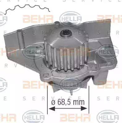 BEHR HELLA Service 8MP 376 800-654 - Ūdenssūknis autospares.lv