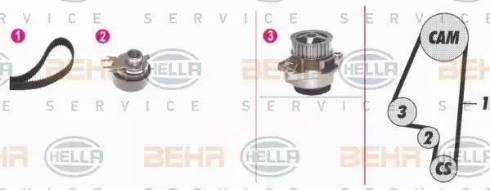 BEHR HELLA Service 8MP 376 800-891 - Ūdenssūknis + Zobsiksnas komplekts www.autospares.lv