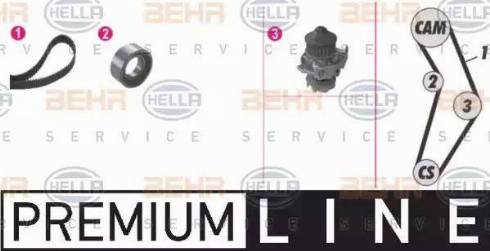 BEHR HELLA Service 8MP 376 800-861 - Ūdenssūknis + Zobsiksnas komplekts www.autospares.lv