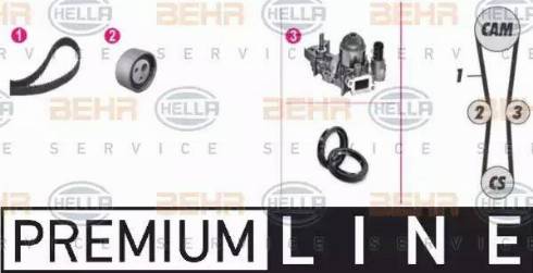 BEHR HELLA Service 8MP 376 800-821 - Водяной насос + комплект зубчатого ремня ГРМ www.autospares.lv