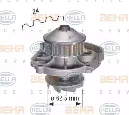 BEHR HELLA Service 8MP 376 800-304 - Водяной насос www.autospares.lv