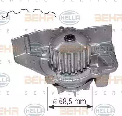 BEHR HELLA Service 8MP 376 801-614 - Ūdenssūknis autospares.lv