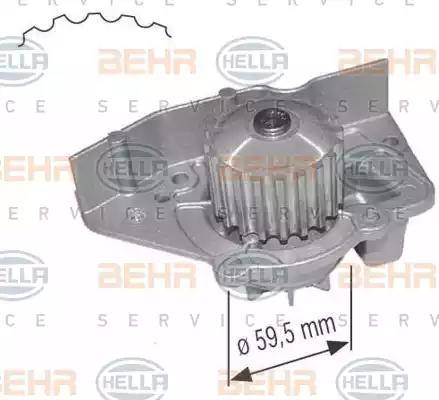 BEHR HELLA Service 8MP 376 801-084 - Ūdenssūknis autospares.lv