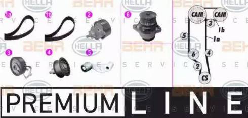 BEHR HELLA Service 8MP 376 801-841 - Водяной насос + комплект зубчатого ремня ГРМ www.autospares.lv