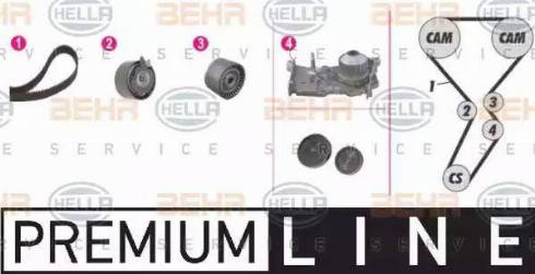 BEHR HELLA Service 8MP 376 801-831 - Water Pump & Timing Belt Set www.autospares.lv