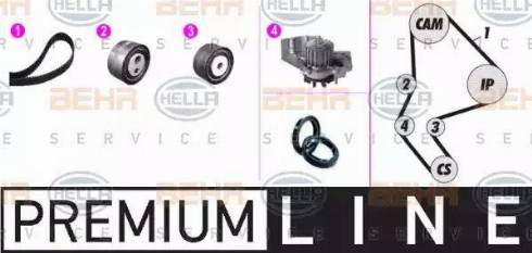 BEHR HELLA Service 8MP 376 803-851 - Водяной насос + комплект зубчатого ремня ГРМ www.autospares.lv