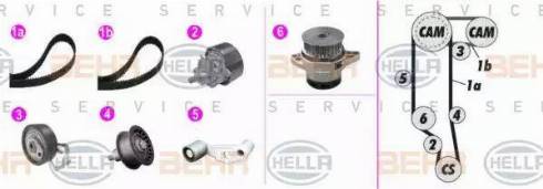 BEHR HELLA Service 8MP 376 803-811 - Ūdenssūknis + Zobsiksnas komplekts www.autospares.lv