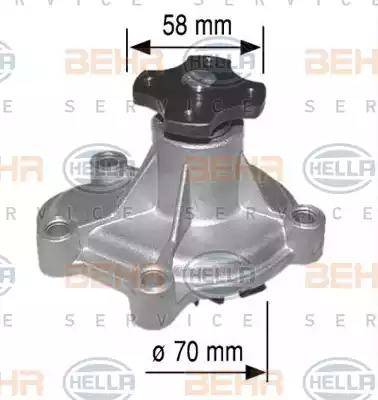 BEHR HELLA Service 8MP 376 802-174 - Ūdenssūknis autospares.lv