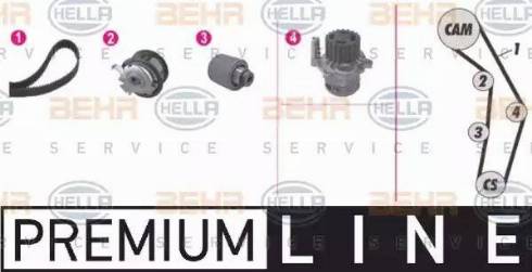 BEHR HELLA Service 8MP 376 802-831 - Water Pump & Timing Belt Set www.autospares.lv