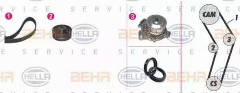 BEHR HELLA Service 8MP 376 807-841 - Ūdenssūknis + Zobsiksnas komplekts www.autospares.lv