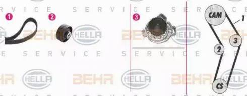 BEHR HELLA Service 8MP 376 807-851 - Water Pump & Timing Belt Set www.autospares.lv