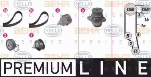 BEHR HELLA Service 8MP 376 814-851 - Water Pump & Timing Belt Set www.autospares.lv