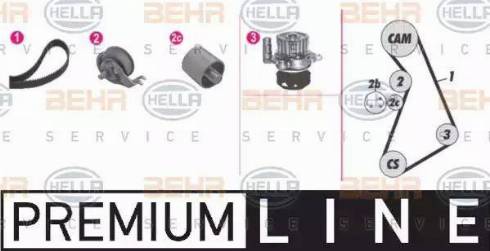 BEHR HELLA Service 8MP 376 814-861 - Water Pump & Timing Belt Set www.autospares.lv