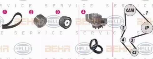 BEHR HELLA Service 8MP 376 814-881 - Water Pump & Timing Belt Set www.autospares.lv