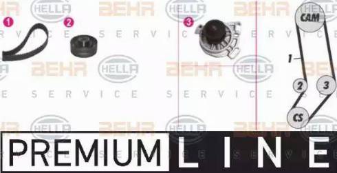 BEHR HELLA Service 8MP 376 815-821 - Water Pump & Timing Belt Set www.autospares.lv