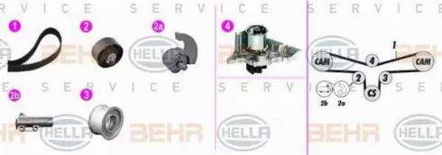 BEHR HELLA Service 8MP 376 816-851 - Ūdenssūknis + Zobsiksnas komplekts www.autospares.lv