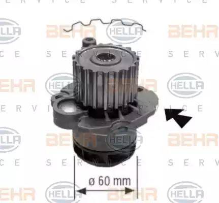 BEHR HELLA Service 8MP 376 810-094 - Водяной насос www.autospares.lv