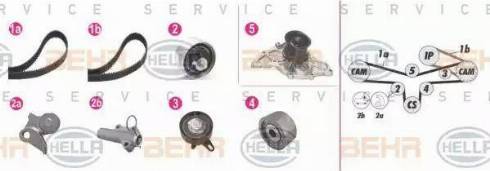 BEHR HELLA Service 8MP 376 810-891 - Ūdenssūknis + Zobsiksnas komplekts www.autospares.lv