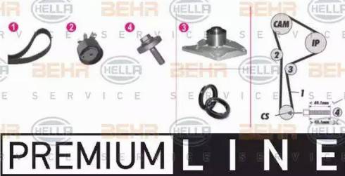 BEHR HELLA Service 8MP 376 810-851 - Water Pump & Timing Belt Set www.autospares.lv